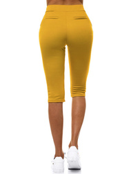 Legginsy krótkie damskie camelowe OZONEE JS/1027/B10