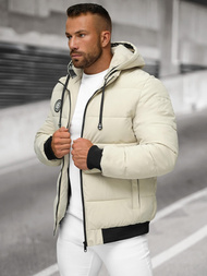 Kurtka zimowa męska ecru OZONEE JS/31M5026/280