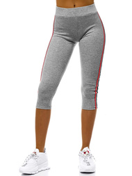 Legginsy krótkie damskie szare OZONEE JS/1037/B3