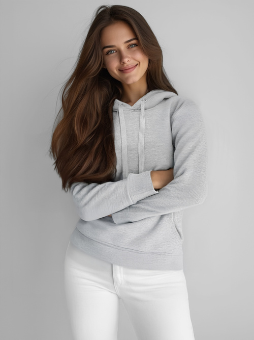 Bluza z kapturem damska szara OZONEE JS/W02Z