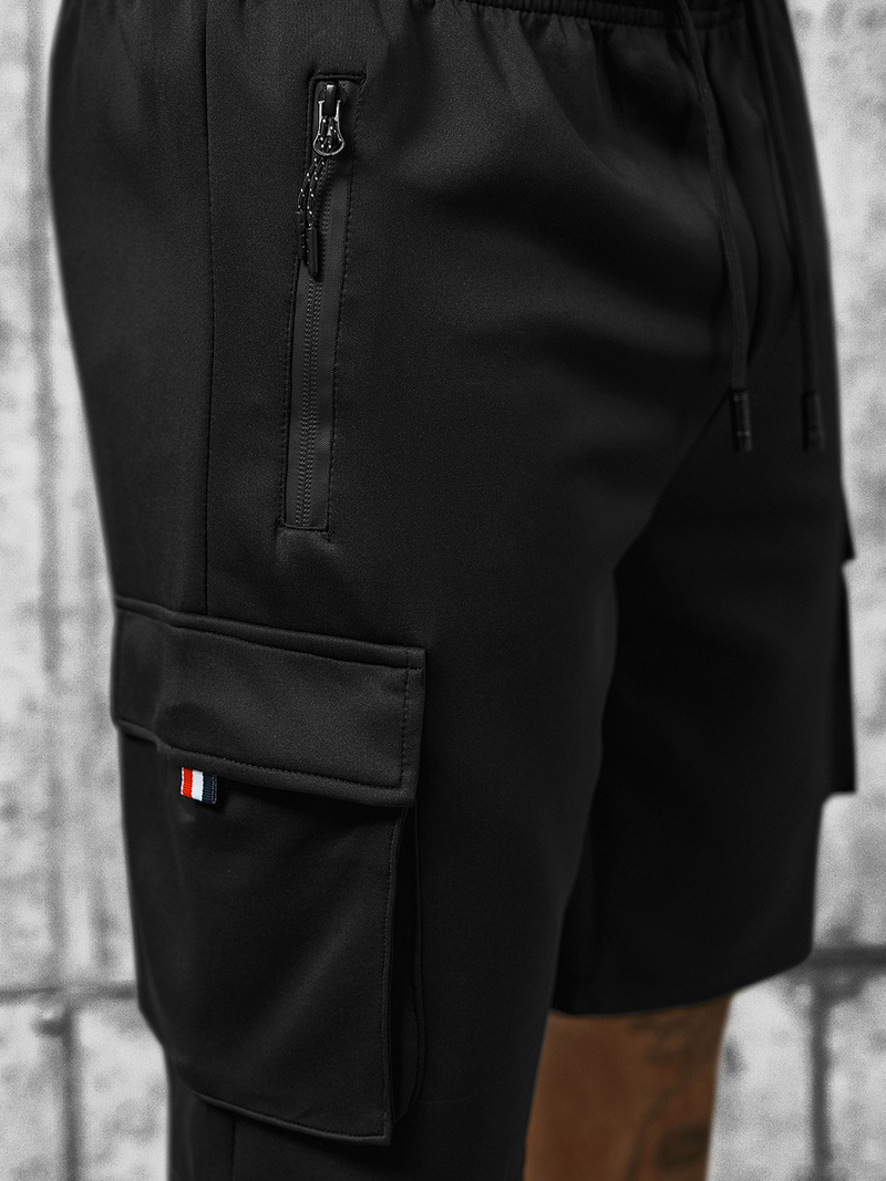 Spodenki dresowe męskie czarne OZONEE JS/8K278