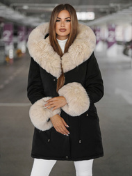 Куртка жіноча Чорно-Бiла OZONEE JS/16M9062/392B