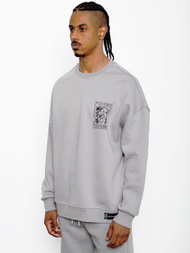 Bluza męska oversize szara OZONEE MACH/M3257