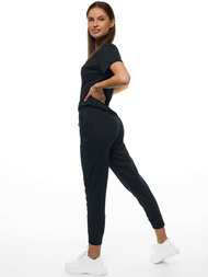 Komplet dresowy dwuczęściowy czarny OZONEE O/MB1002/21