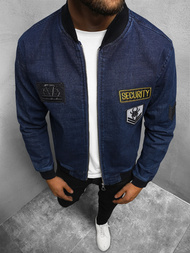 Kurtka męska jeansowa granatowa OZONEE NB/MJ509B