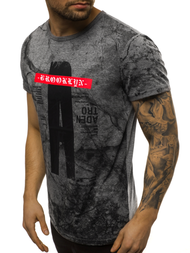 T-Shirt męski grafitowy OZONEE JS/SS10921