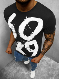 T-Shirt męski czarny OZONEE O/1297