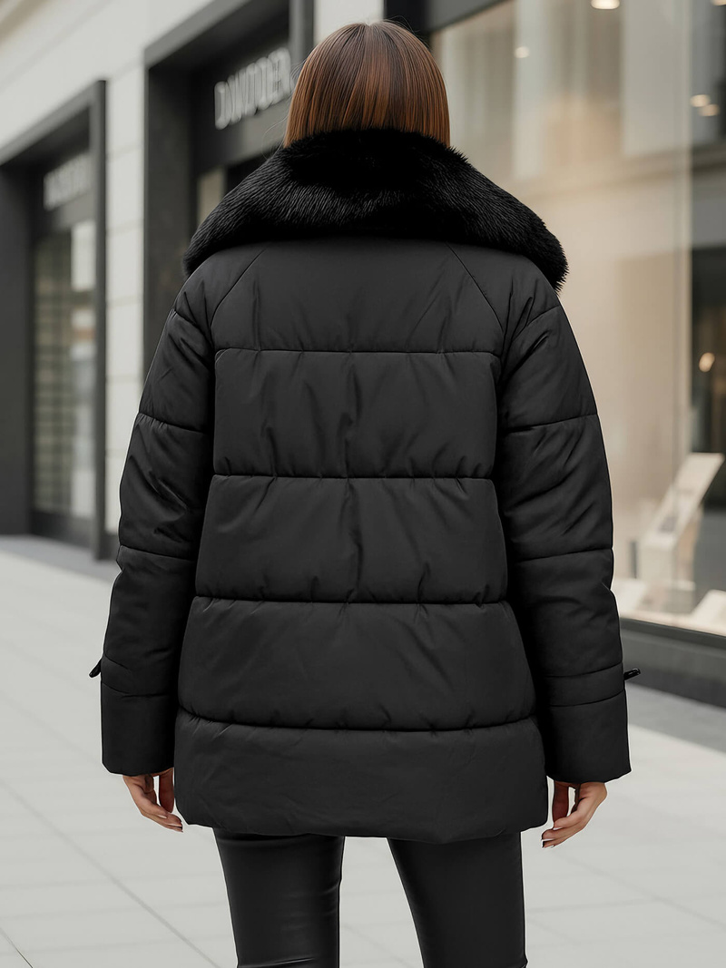 Куртка жіноча чорна OZONEE JS/16M9185/392Z