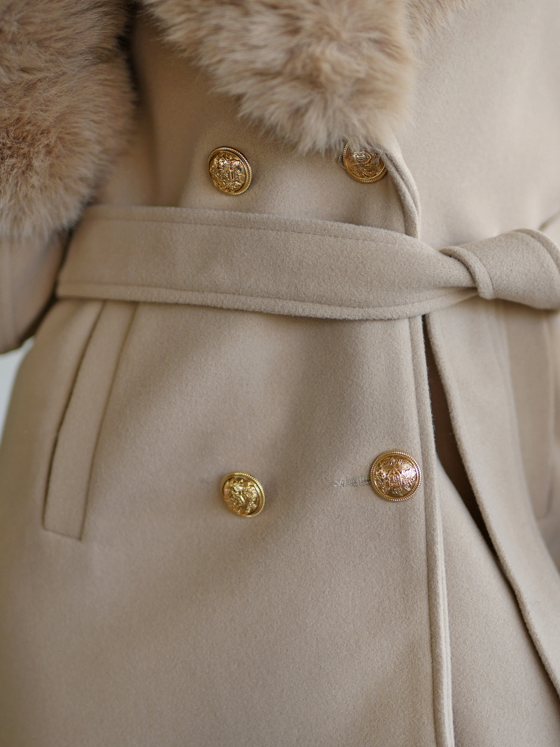 Жіноче пальто kремовий OZONEE JS/61M8509/280