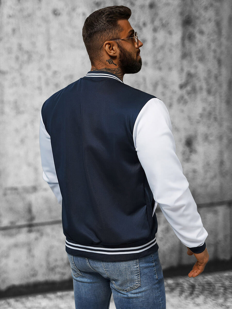 Bluza męska rozpinana granatowa OZONEE JS/8B1157/25