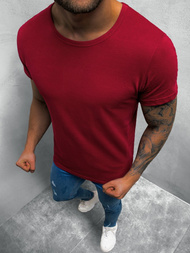 T-Shirt męski bordowy OZONEE O/1208Z