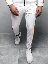 Spodnie dresowe męskie białe OZONEE B/10018
