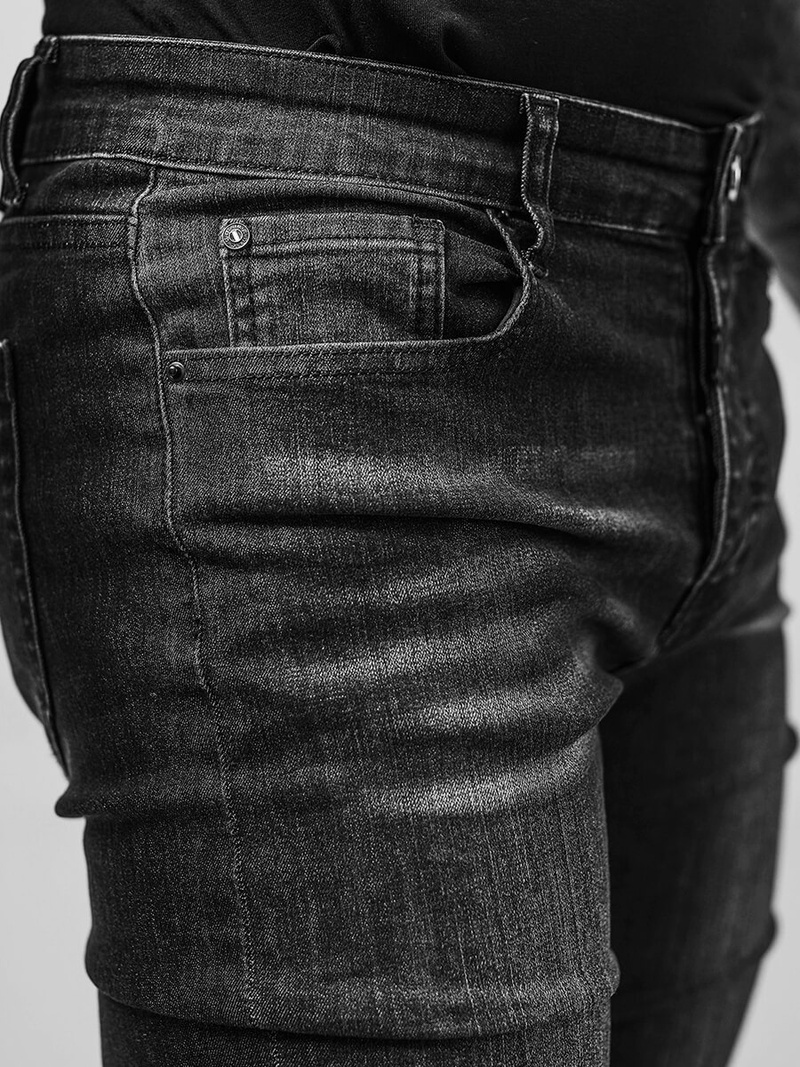 Spodnie jeansowe męskie czarne OZONEE NB/MP0141N