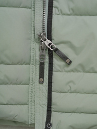 Kurtka zimowa damska długa pikowana miętowa OZONEE O/W377