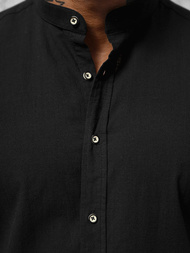 Сорочка чоловіча з коротким рукавом чорна OZONEE O/V50