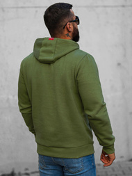 Bluza z kapturem męska zielona OZONEE O/H1060