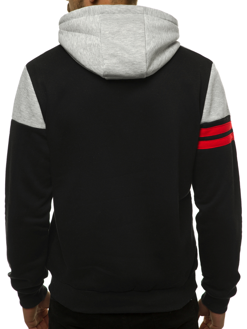 Bluza z kapturem męska szaro-czarna OZONEE JS/KS2133