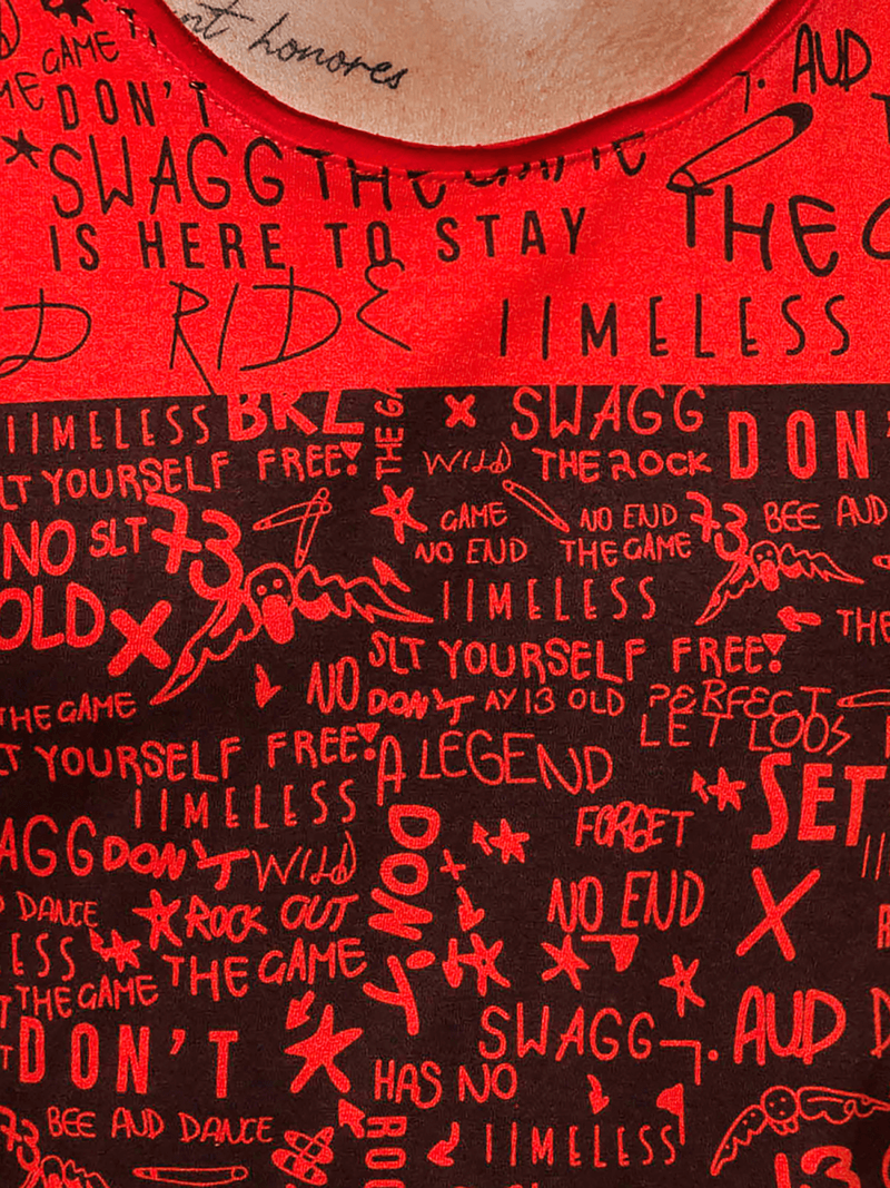 Koszulka bez rękawów męska czerwona OZONEE O/1258Z