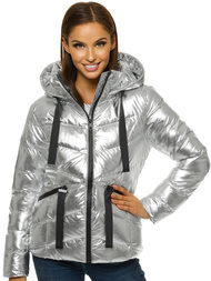 Куртка жіноча срібляста OZONEE JS/M23066/3