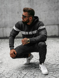 Komplet dresowy męski czarny OZONEE O/3A73