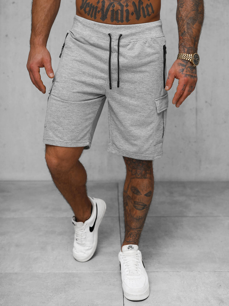 Шорти чоловічі ciрий OZONEE JS/8K1503/2