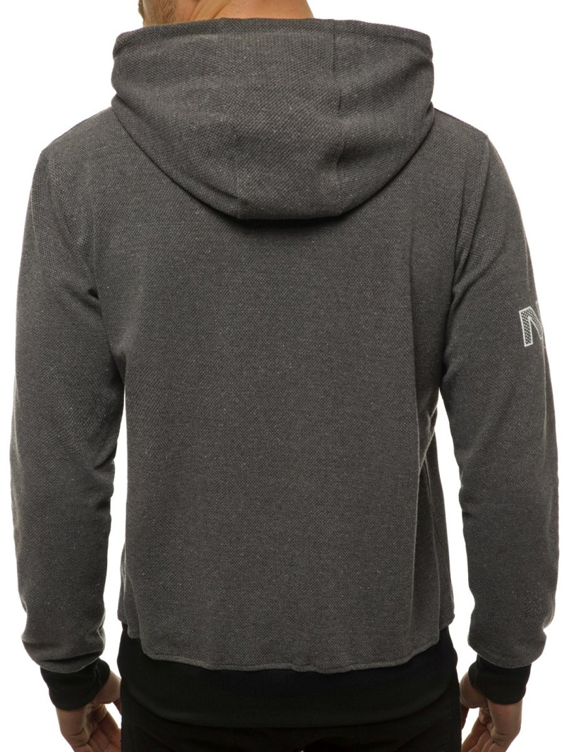 Толстовка з капюшоном чоловіча Темно-сіра OZONEE JS/DD20131