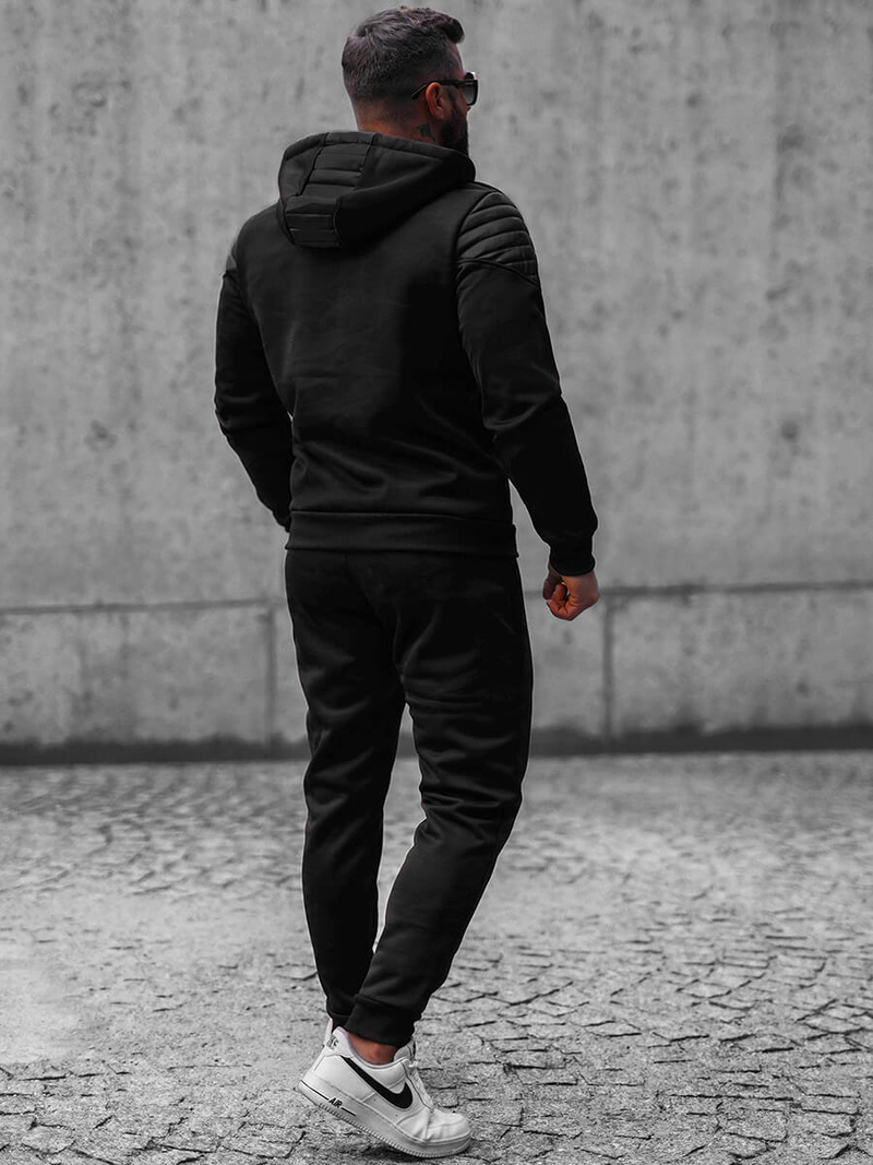 Komplet dresowy męski czarny OZONEE O/3A127/A128