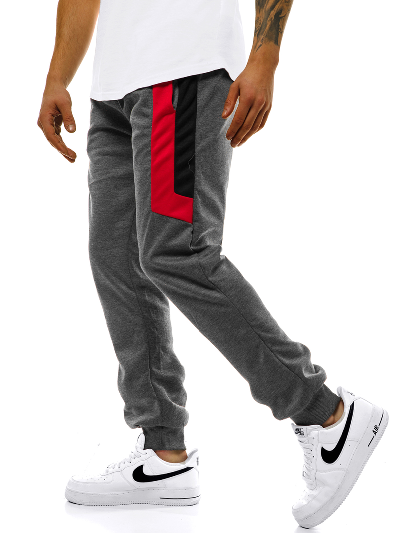 Spodnie dresowe męskie grafitowe OZONEE JS/JZ11019