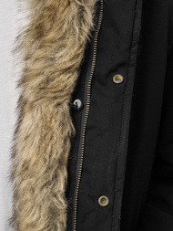 Kurtka zimowa męska z futerkiem czarna OZONEE O/5578Z