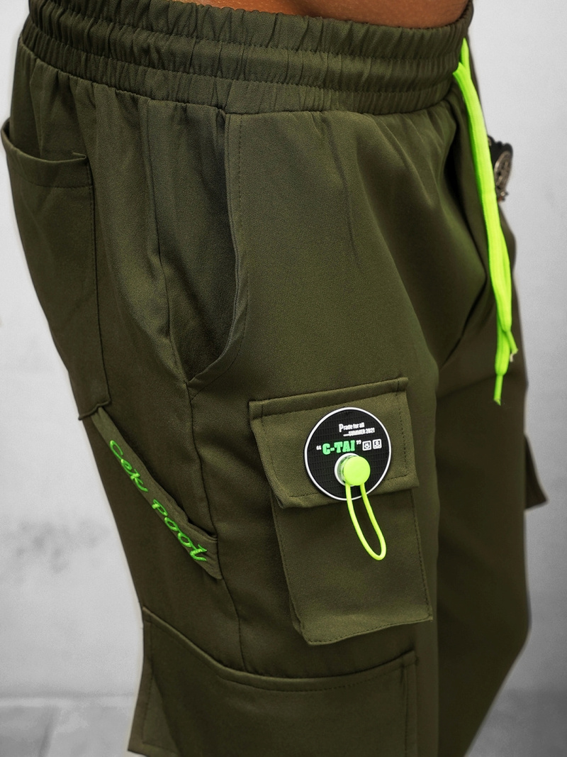 Spodnie męskie chino jogger khaki OZONEE O/CP149