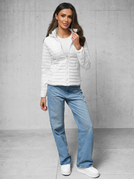 Kurtka damska pikowana biała OZONEE O/H117Z