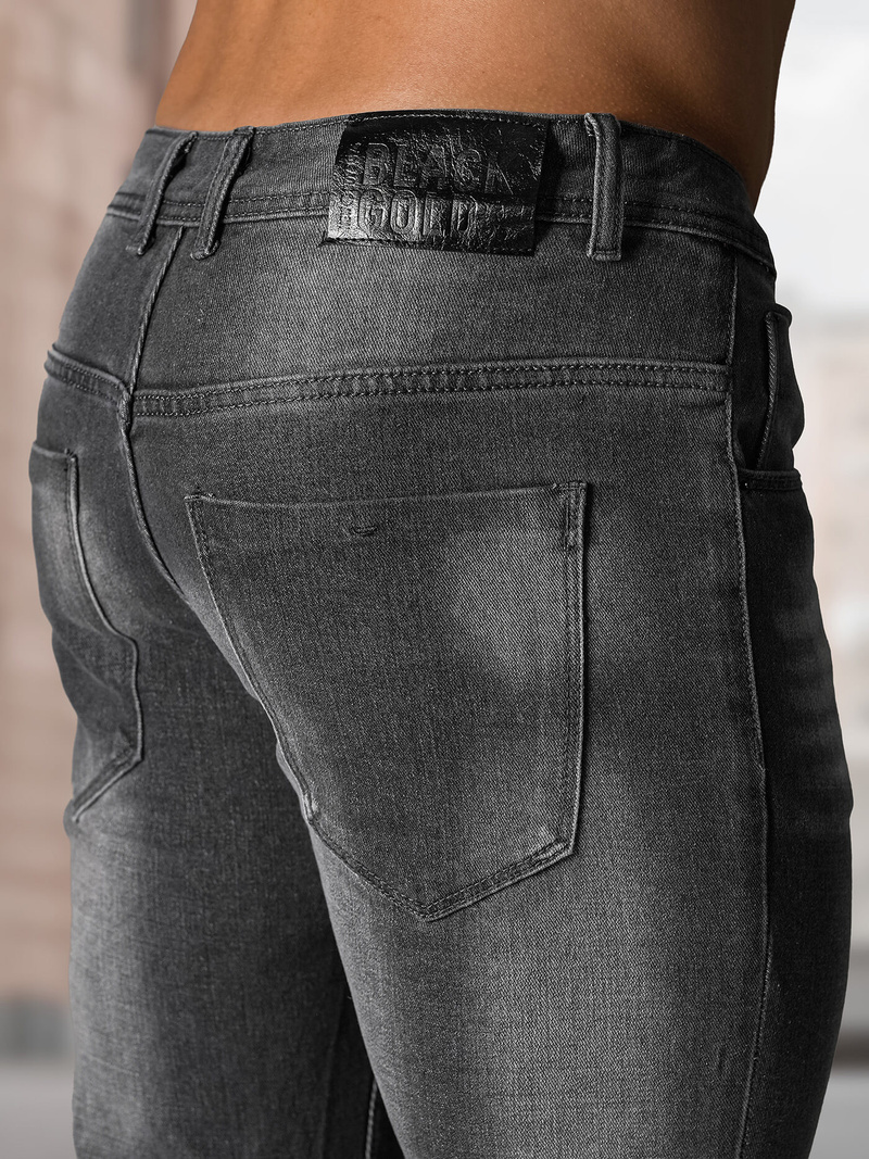Spodnie jeansowe męskie slim fit grafitowe OZONEE NB/MP0199GSZ