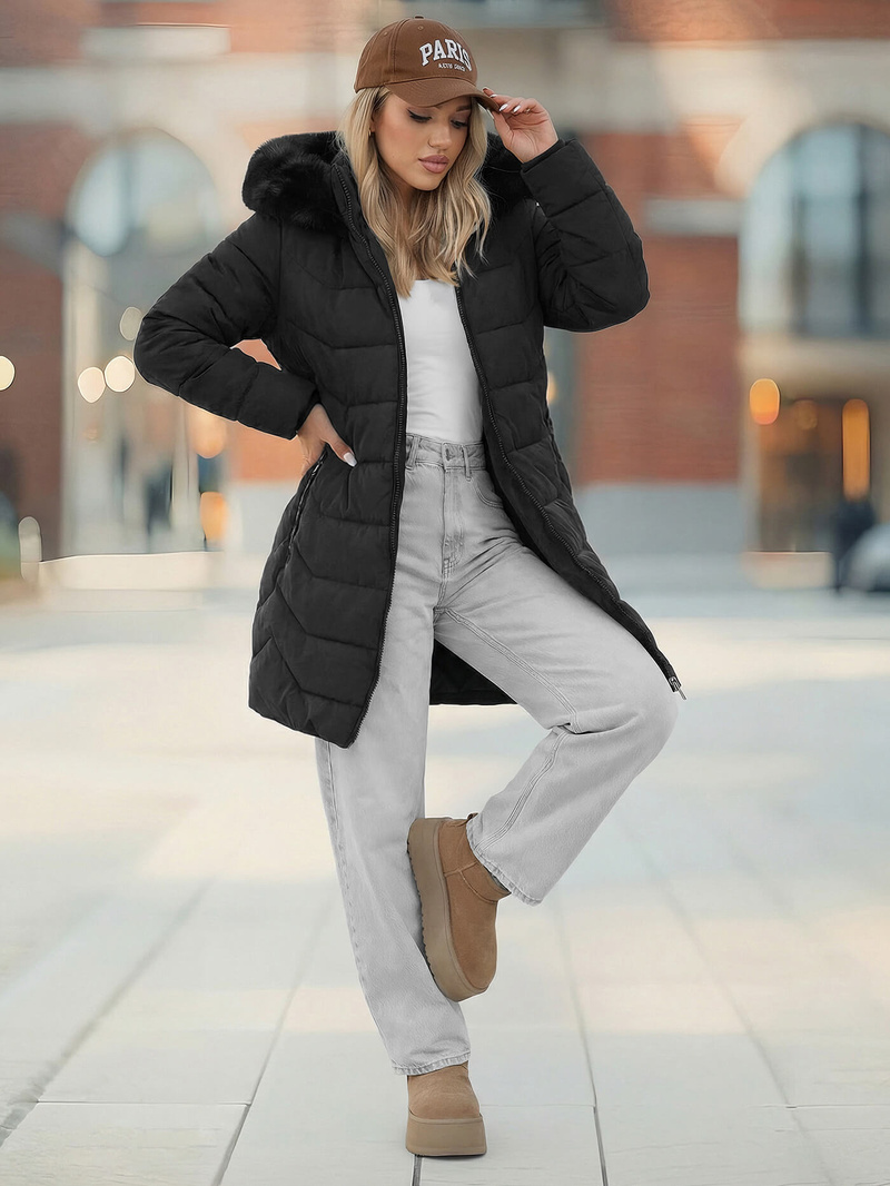 Куртка жіноча чорна OZONEE JS/16M9121/392Z