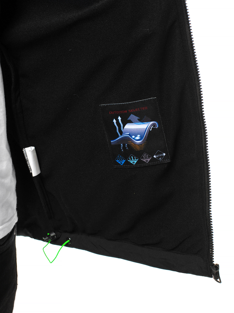 Куртка чоловіча Чорно-Зелена OZONEE GE/12263Z