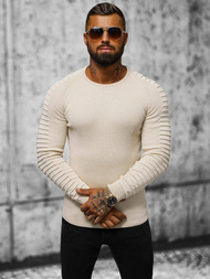 Sweter męski beżowy OZONEE L/2642Z