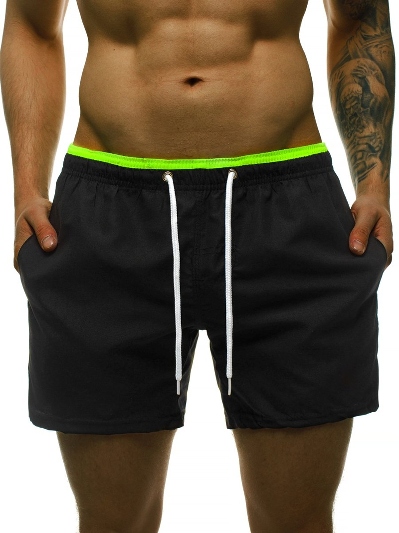 Spodenki kąpielowe męskie czarne OZONEE ST006-4