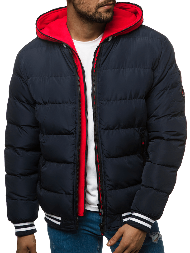 Kurtka zimowa męska pikowana granatowa OZONEE N/6900/2