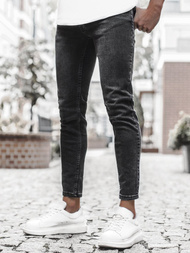 Spodnie męskie jeans czarne OZONEE O/4371/2