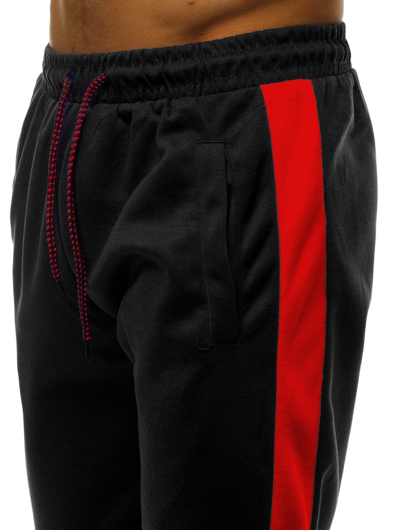 Spodnie dresowe męskie czarne OZONEE JS/JZ11013