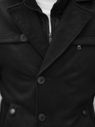 Płaszcz męski czarny OZONEE JS/79M3137