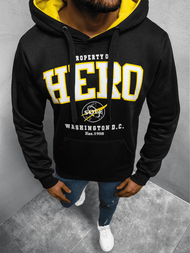 Bluza z kapturem męska czarna OZONEE JS/Y10056