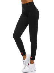 Legginsy damskie czarno-czerwone OZONEE O/82330