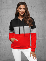Bluza z kapturem damska czarna OZONEE JS/KSW2020