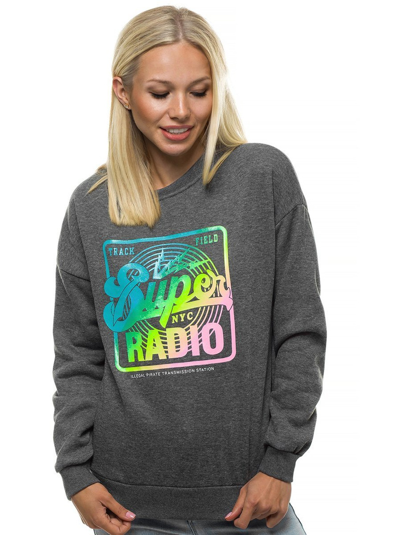 Жіноча Толстовка Темно-сіра OZONEE JS/KSW1008