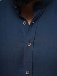 Класична сорочка чоловіча tемно-cиня OZONEE O/309992