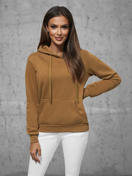Bluza z kapturem damska brązowa OZONEE JS/W02/157Z