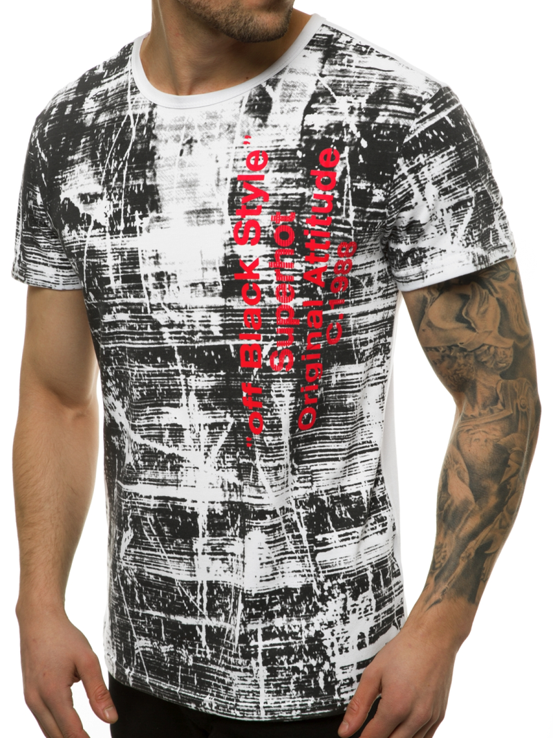 T-Shirt męski biały OZONEE JS/SS10920