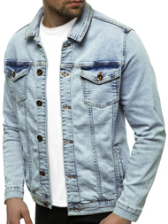 Kurtka męska jeans jasno-niebieska OZONEE BN/6080