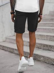 Spodenki męskie chino czarne OZONEE T/BB70010/1