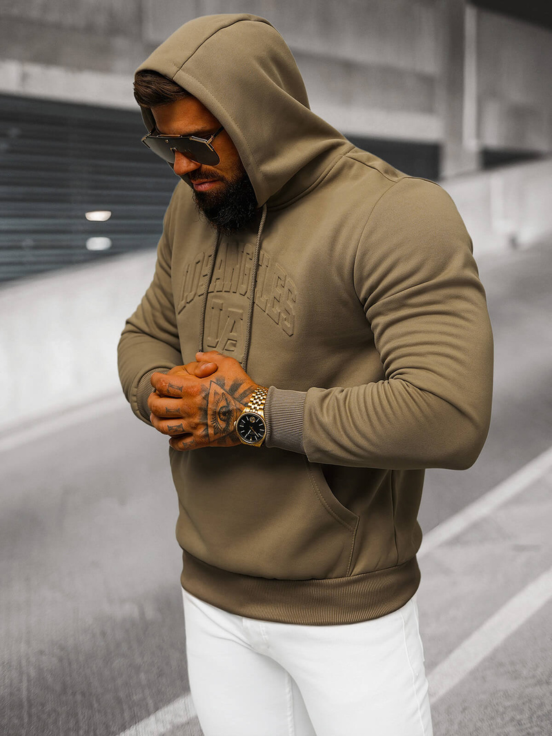 Толстовка чоловіча Темно-Бежева OZONEE JS/27B6511/91